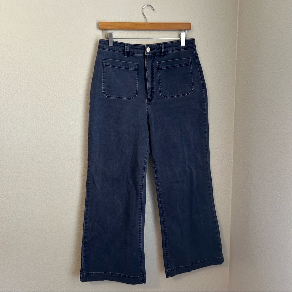Rolla’s Sailor High Rise Wide Leg Ankle Length Jeans W/Patch Front Pockets, 31 - Picture 2 of 14